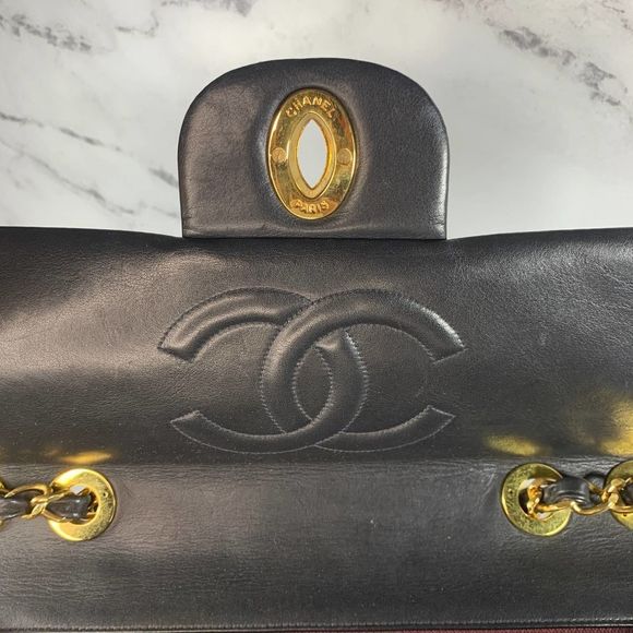 ❌❌ CHANEL Maxi Jumbo 34 Quilted Matelasse XL Lambskin vintage Crossbody flap Bag - Picture 16 of 16